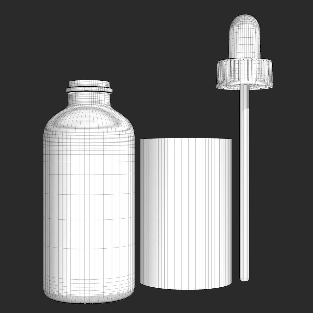 Red Glass Eye Dropper 3D model_5