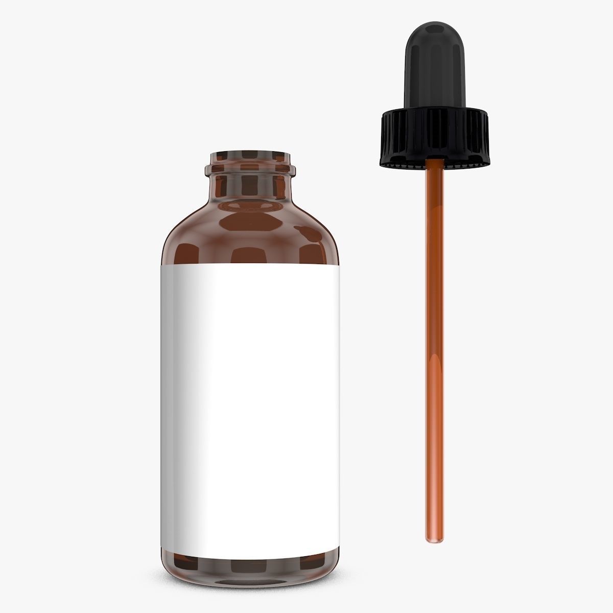 Red Glass Eye Dropper 3D model_1