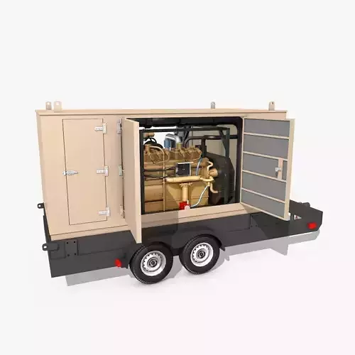 Yellow Generator on Wheels