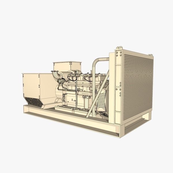 Yellow Generator 3D model_9