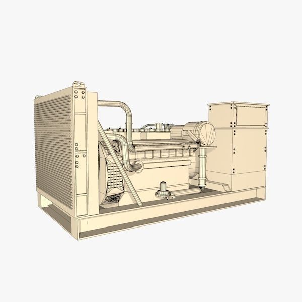 Yellow Generator 3D model_3