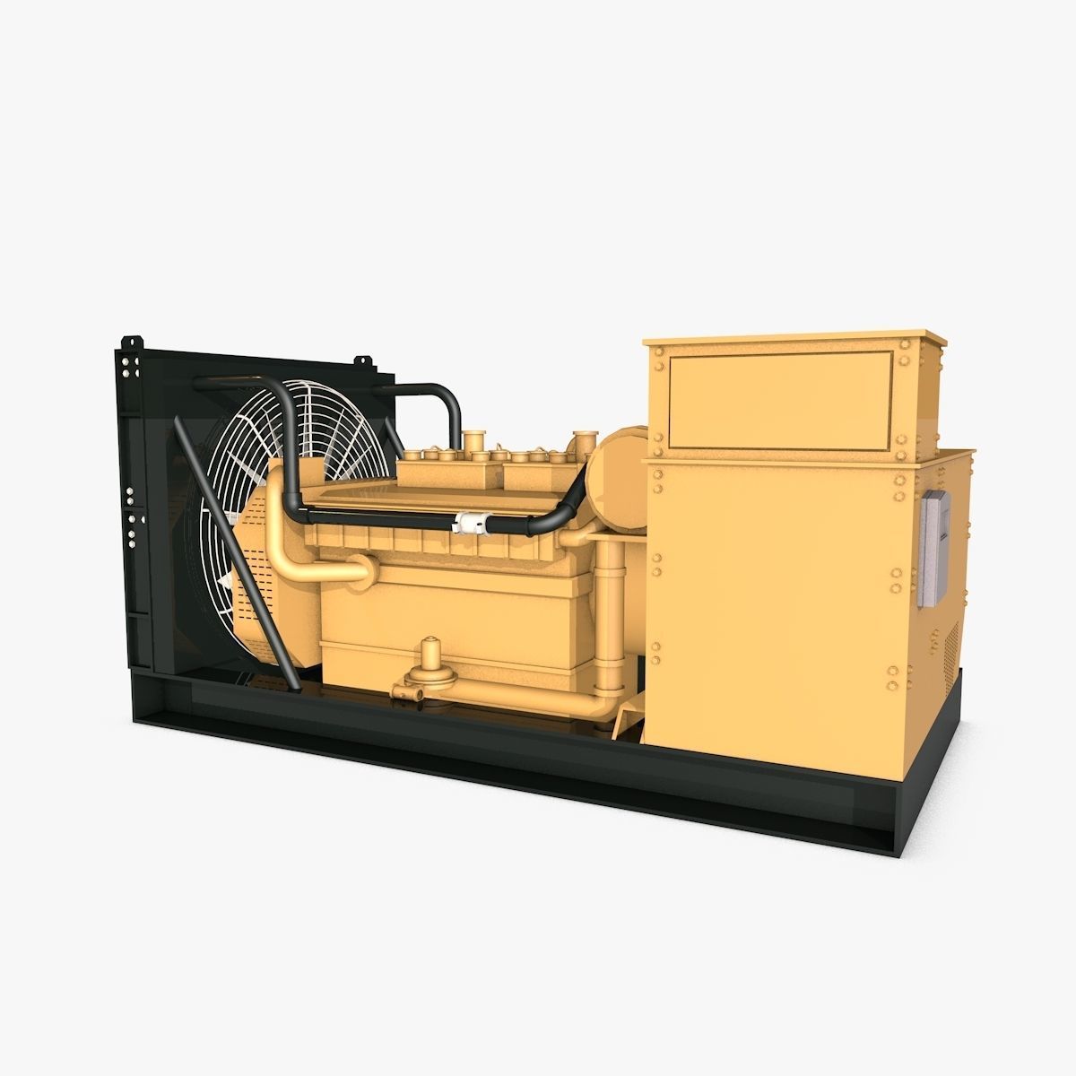 Yellow Generator 3D model_1