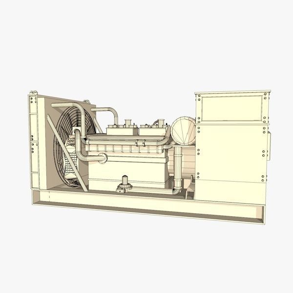 Yellow Generator 3D model_7