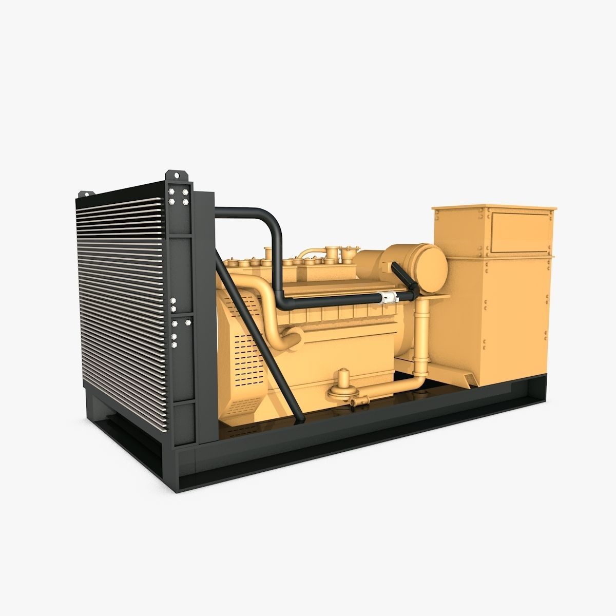 Yellow Generator 3D model_4