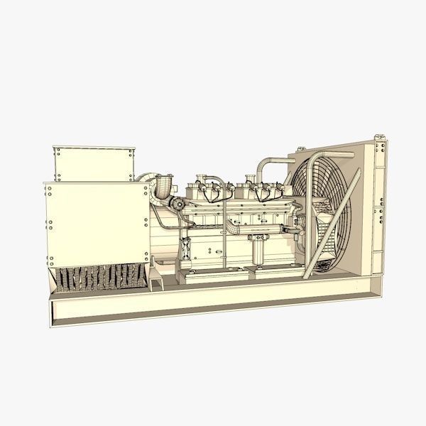 Yellow Generator 3D model_8