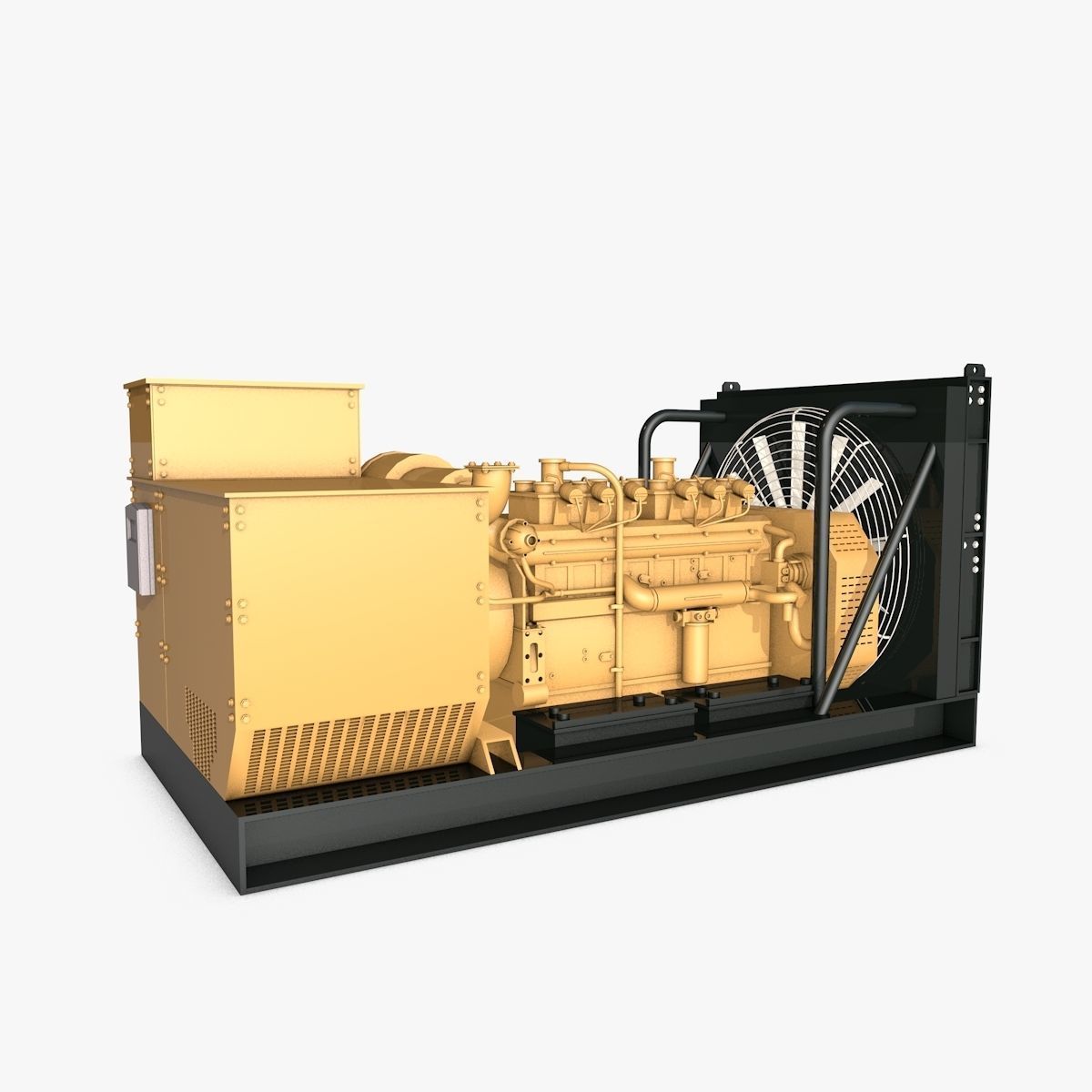 Yellow Generator 3D model_2