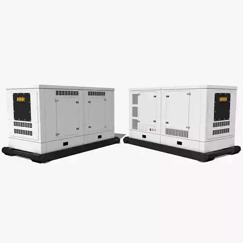 White Industrial Gas Generator