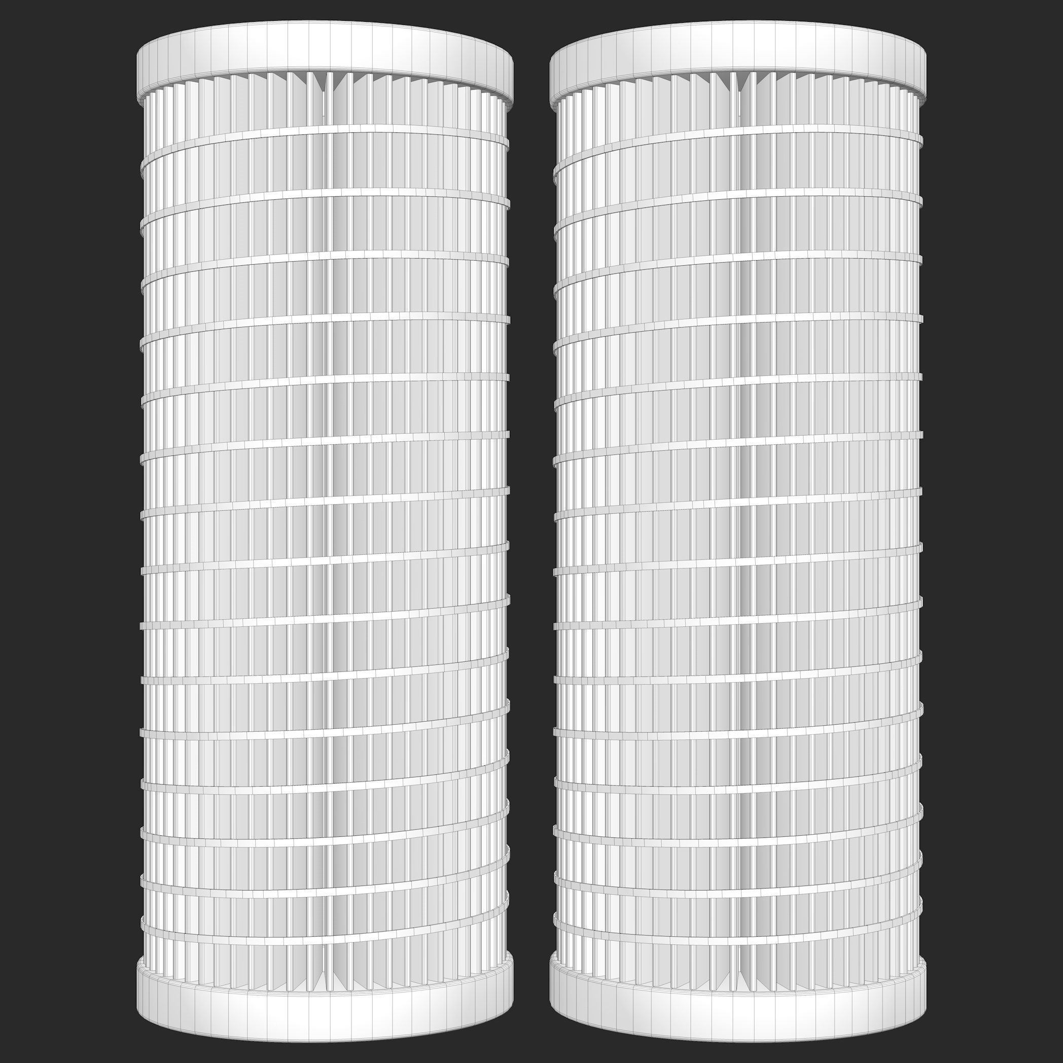 Black and White Air Filters 3D model_6