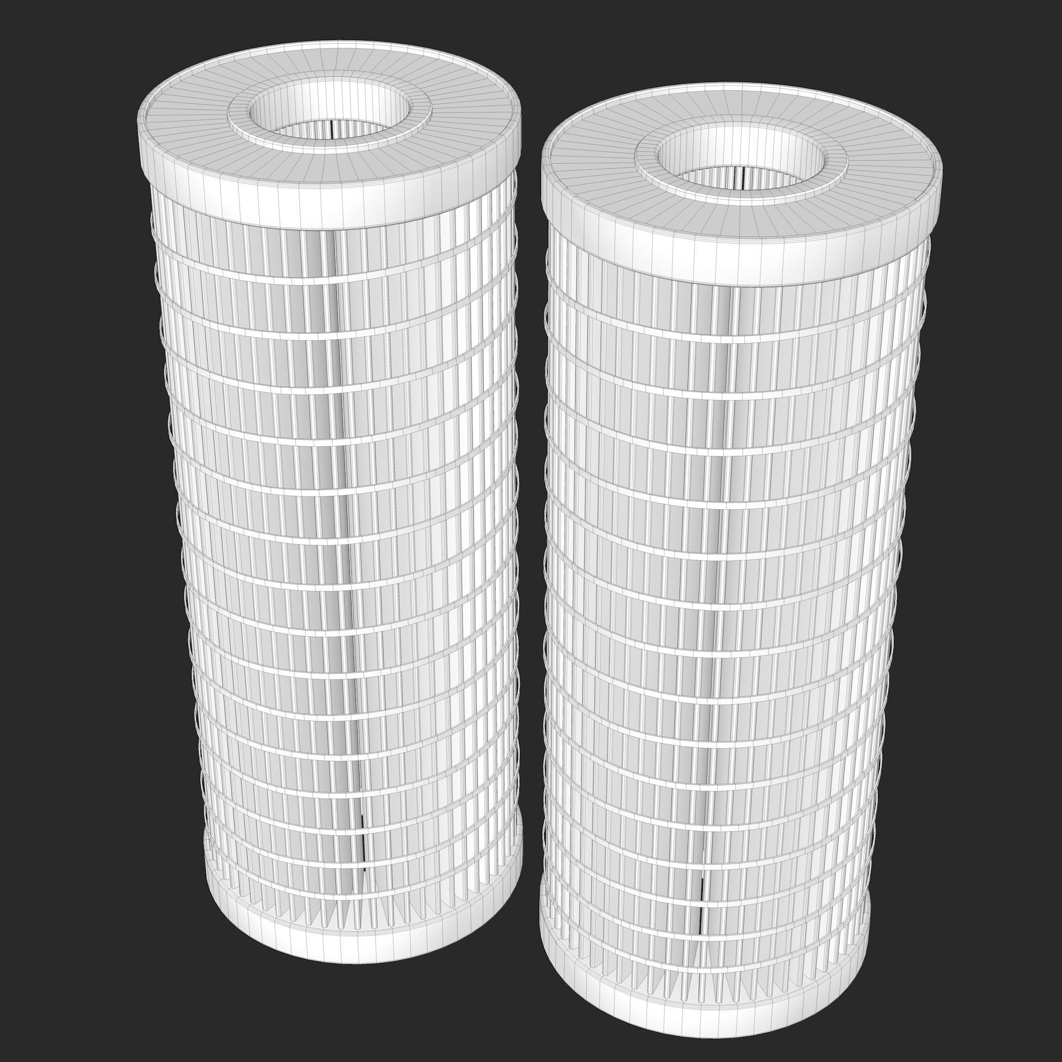 Black and White Air Filters 3D model_4