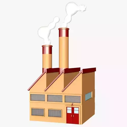 Small Industrial Factory Model