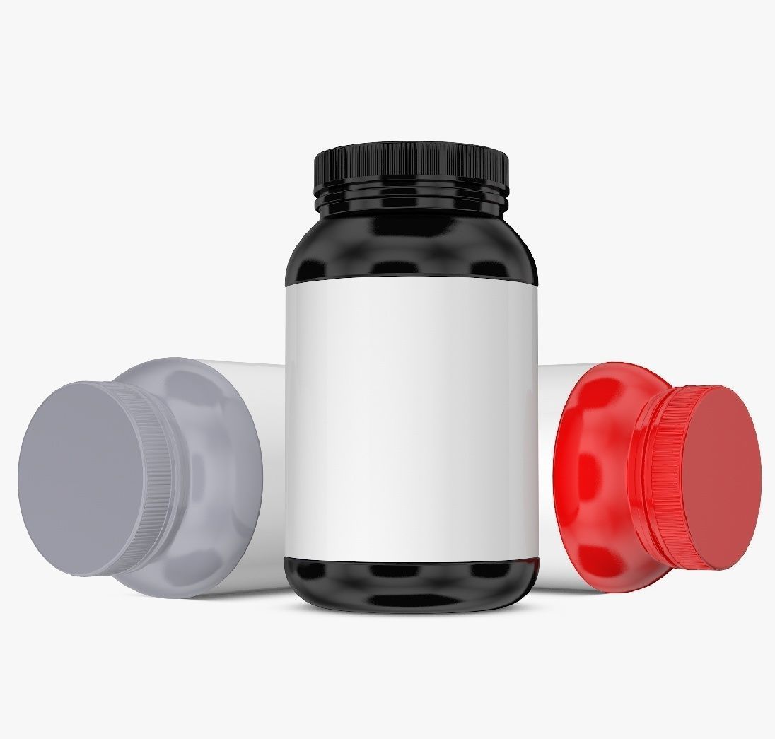 Three Colors Plastic Bottles 3D model_2