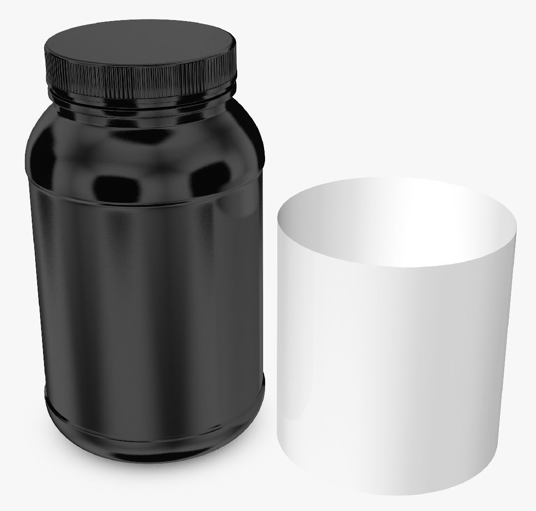 Three Colors Plastic Bottles 3D model_7