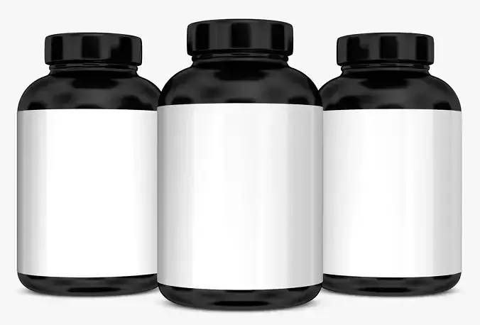 Plastic Bottle With Label and Cover