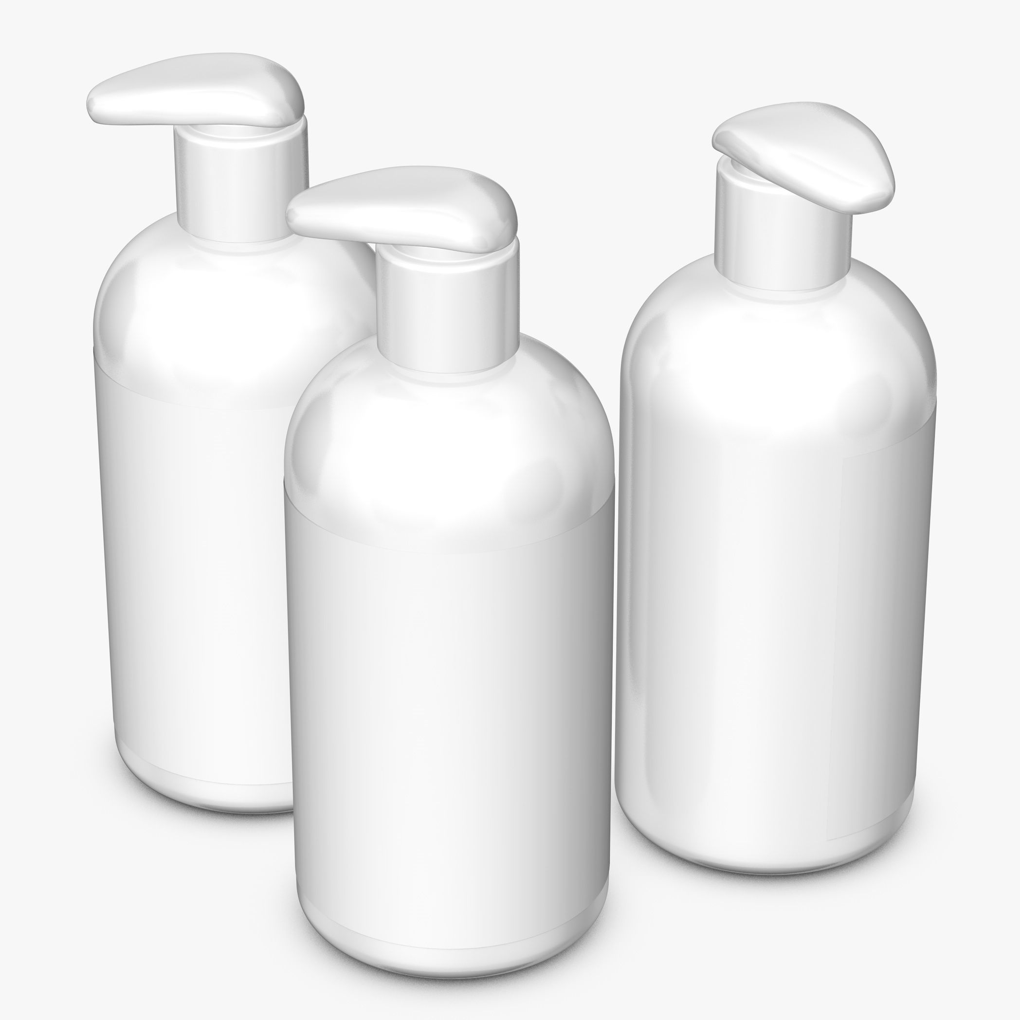 White Plastic Spray Bottle 3D model_1