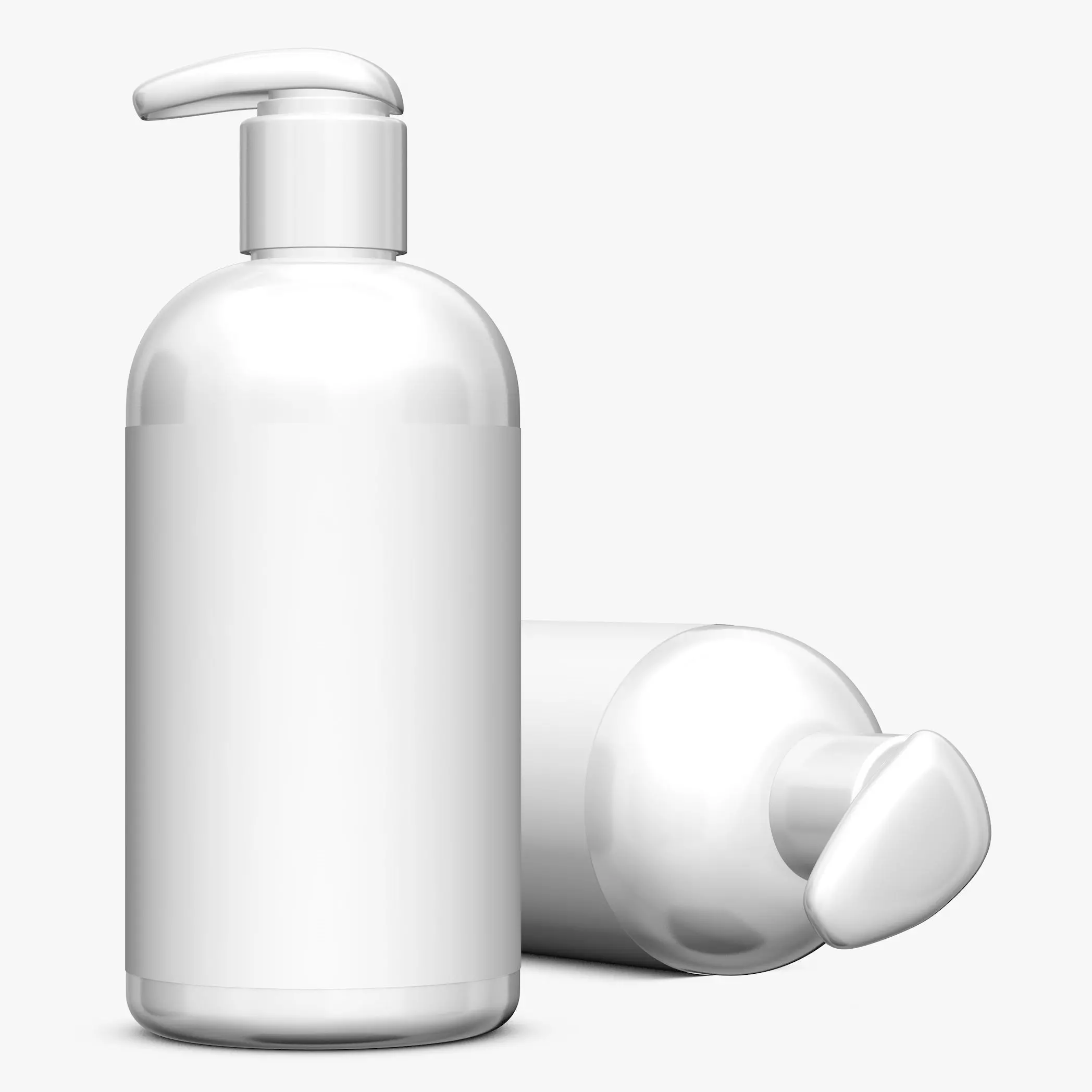 White Plastic Spray Bottle 3D model_0