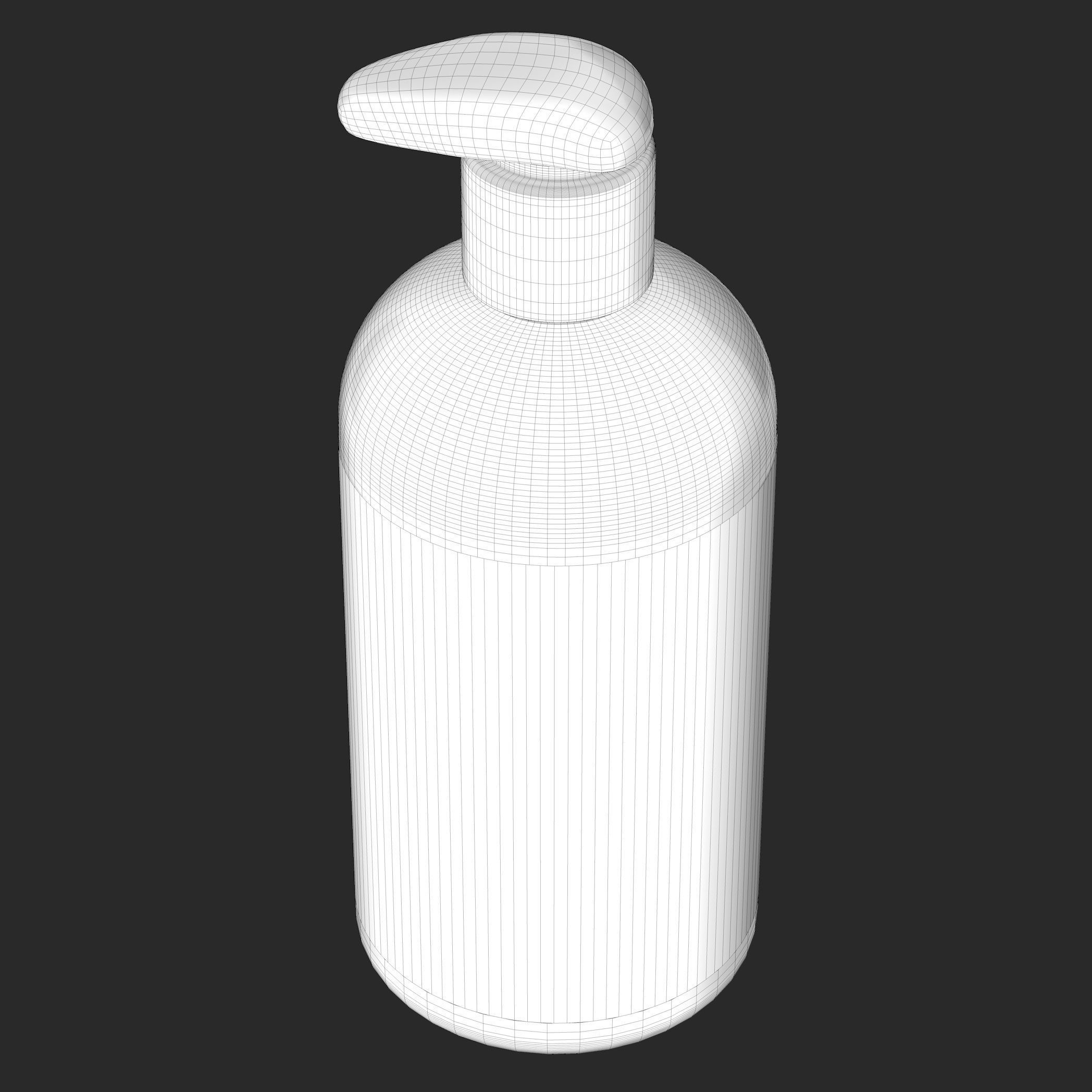 White Plastic Spray Bottle 3D model_6