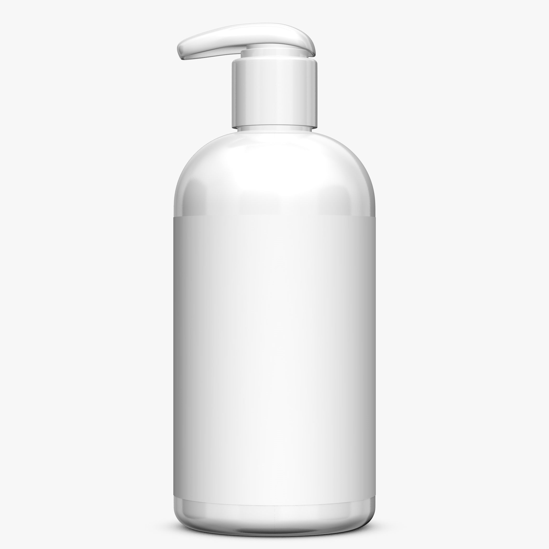 White Plastic Spray Bottle 3D model_3