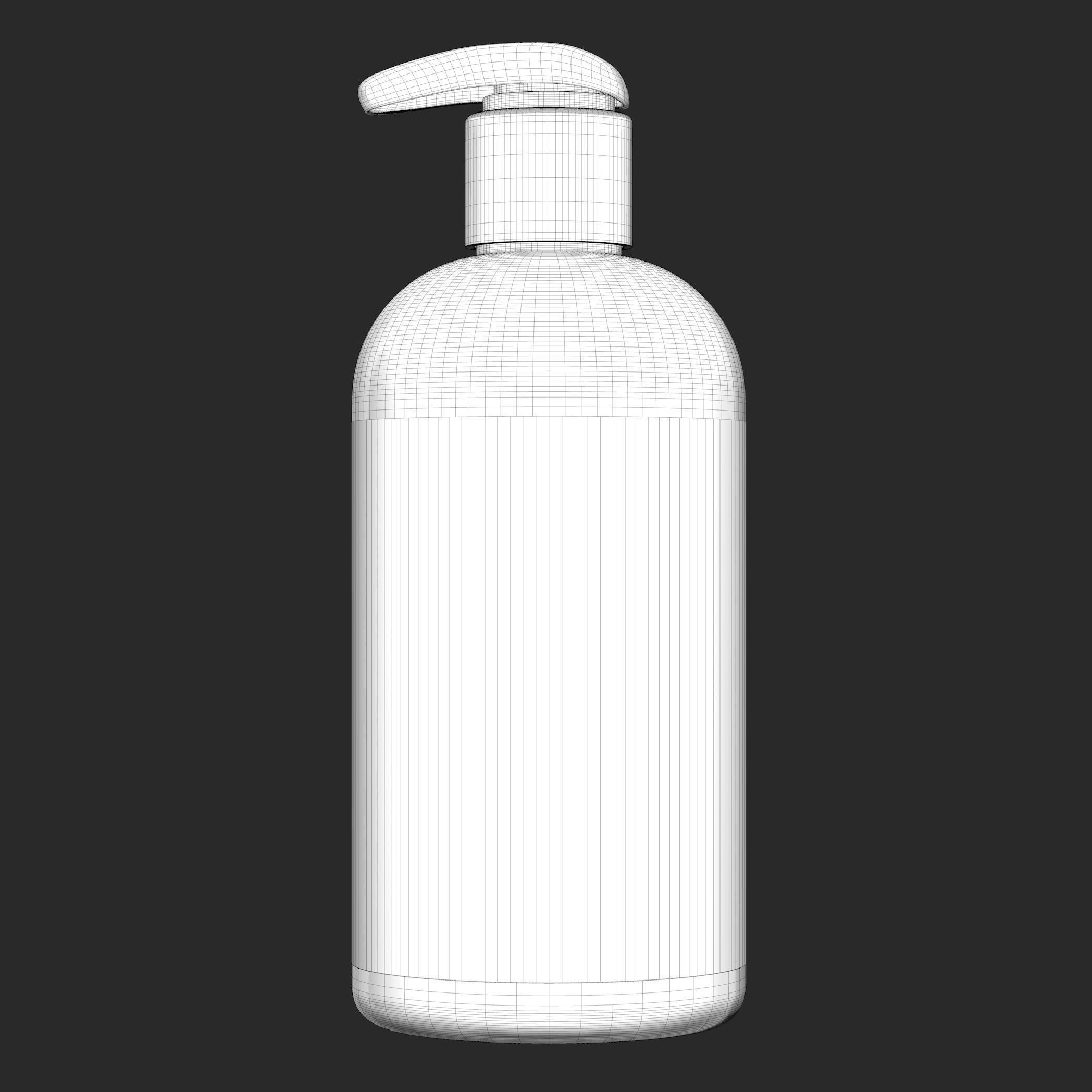 White Plastic Spray Bottle 3D model_7