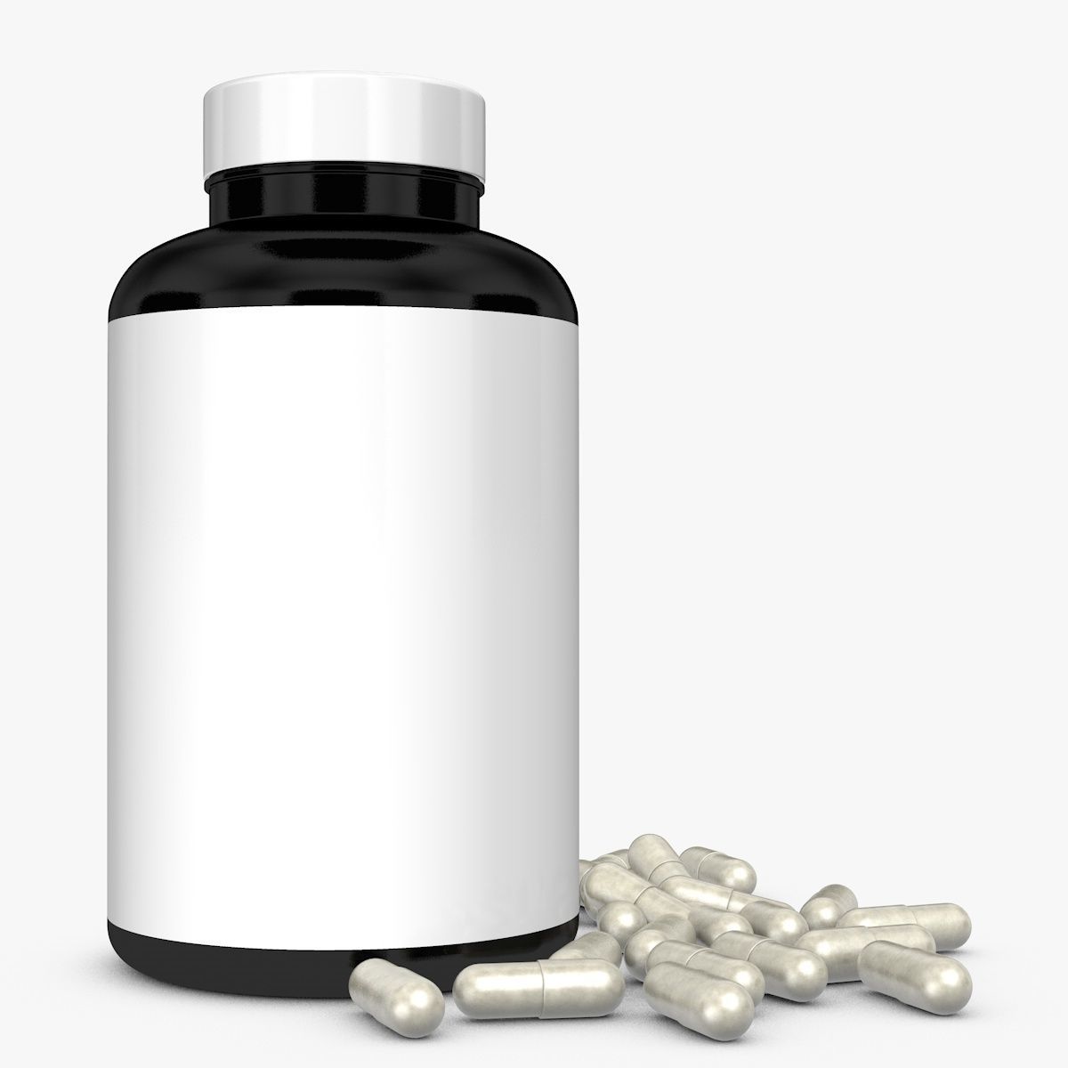 Medicine Container With Pills 3D model_3