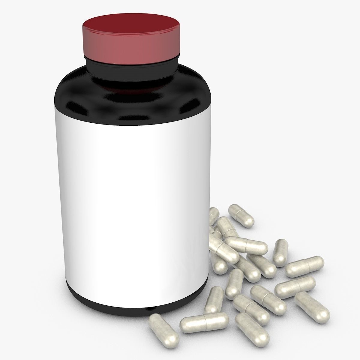 Medicine Container With Pills 3D model_1