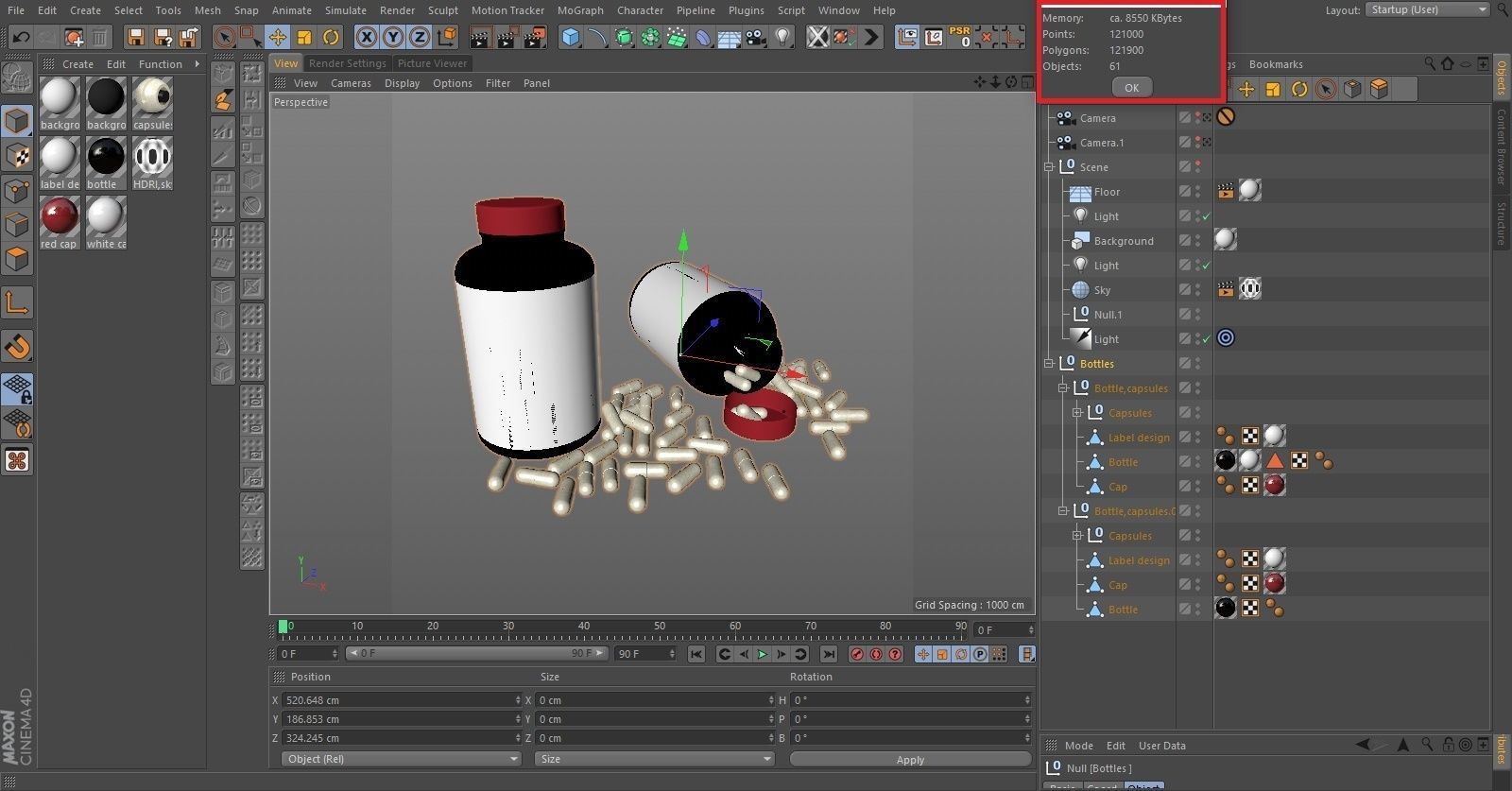 Medicine Container With Pills 3D model_9