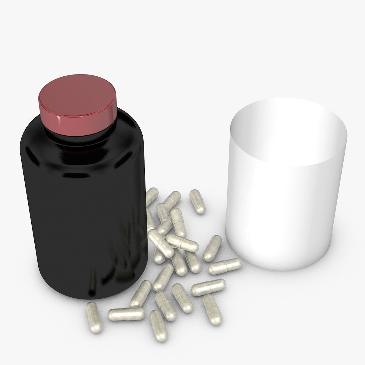 Medicine Container With Pills 3D model_6