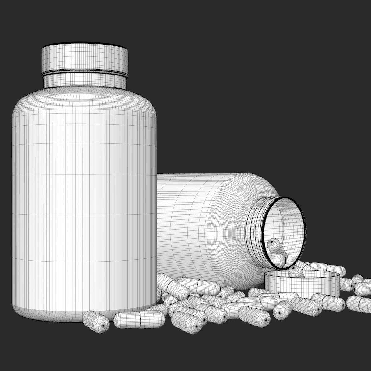 Medicine Container With Pills 3D model_11