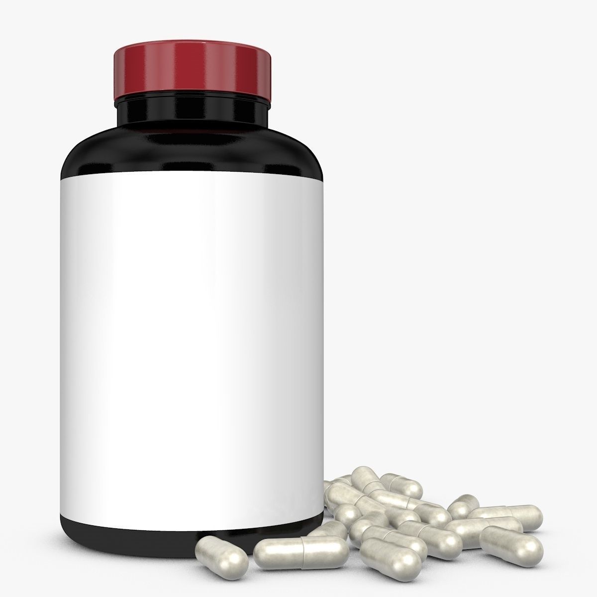 Medicine Container With Pills 3D model_4
