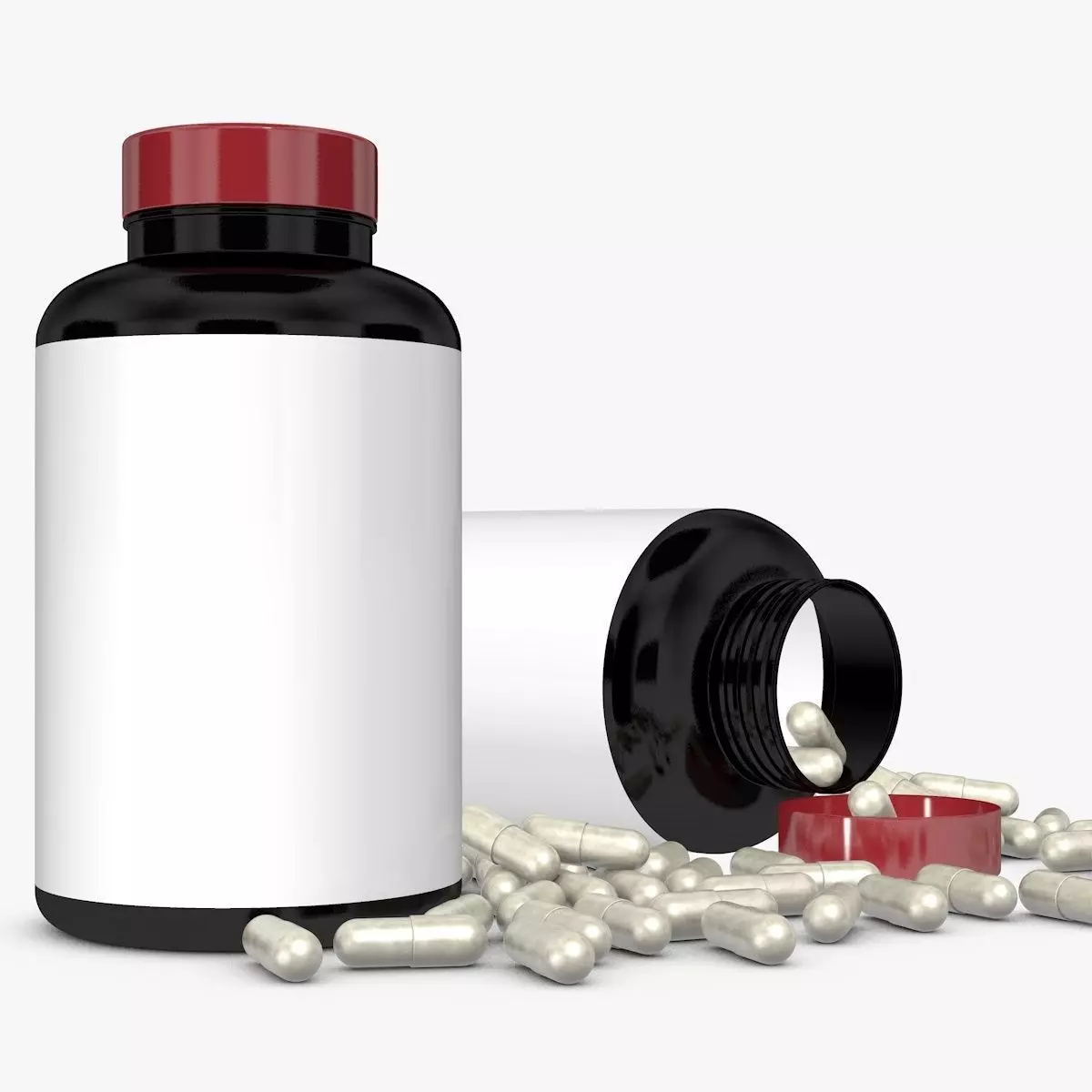 Medicine Container With Pills 3D model_0