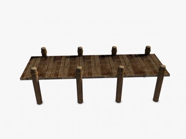Old pier 3D model_1
