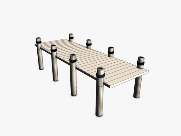 Old pier 3D model_3