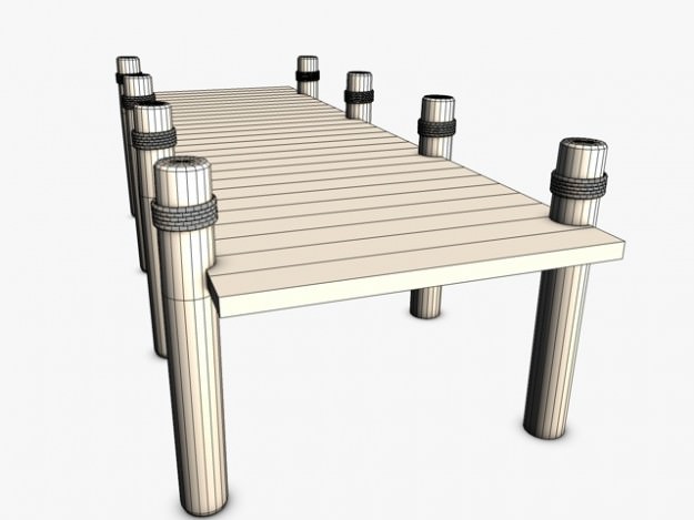 Old pier 3D model_4