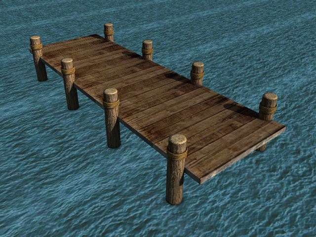 Old pier 3D model_6
