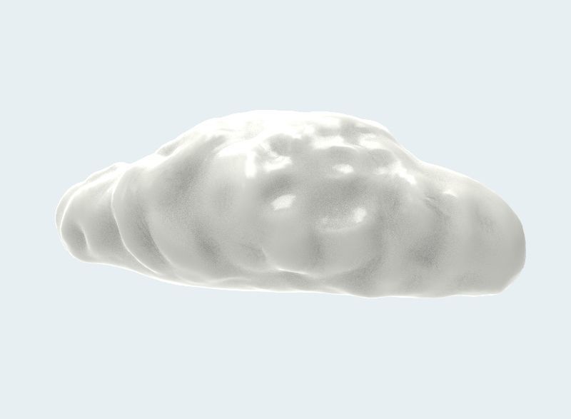 Cloud Low-poly 3D model_1