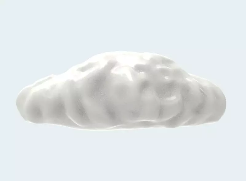 Cloud Low-poly 3D model_0