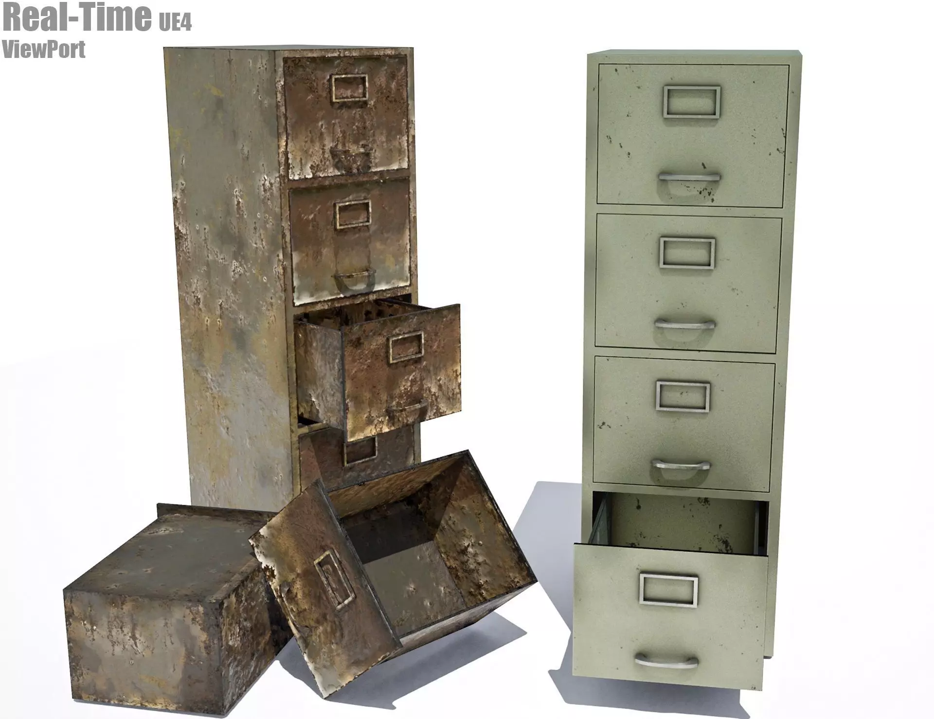 File cabinet - PBR - Game Ready Low-poly 3D model_0