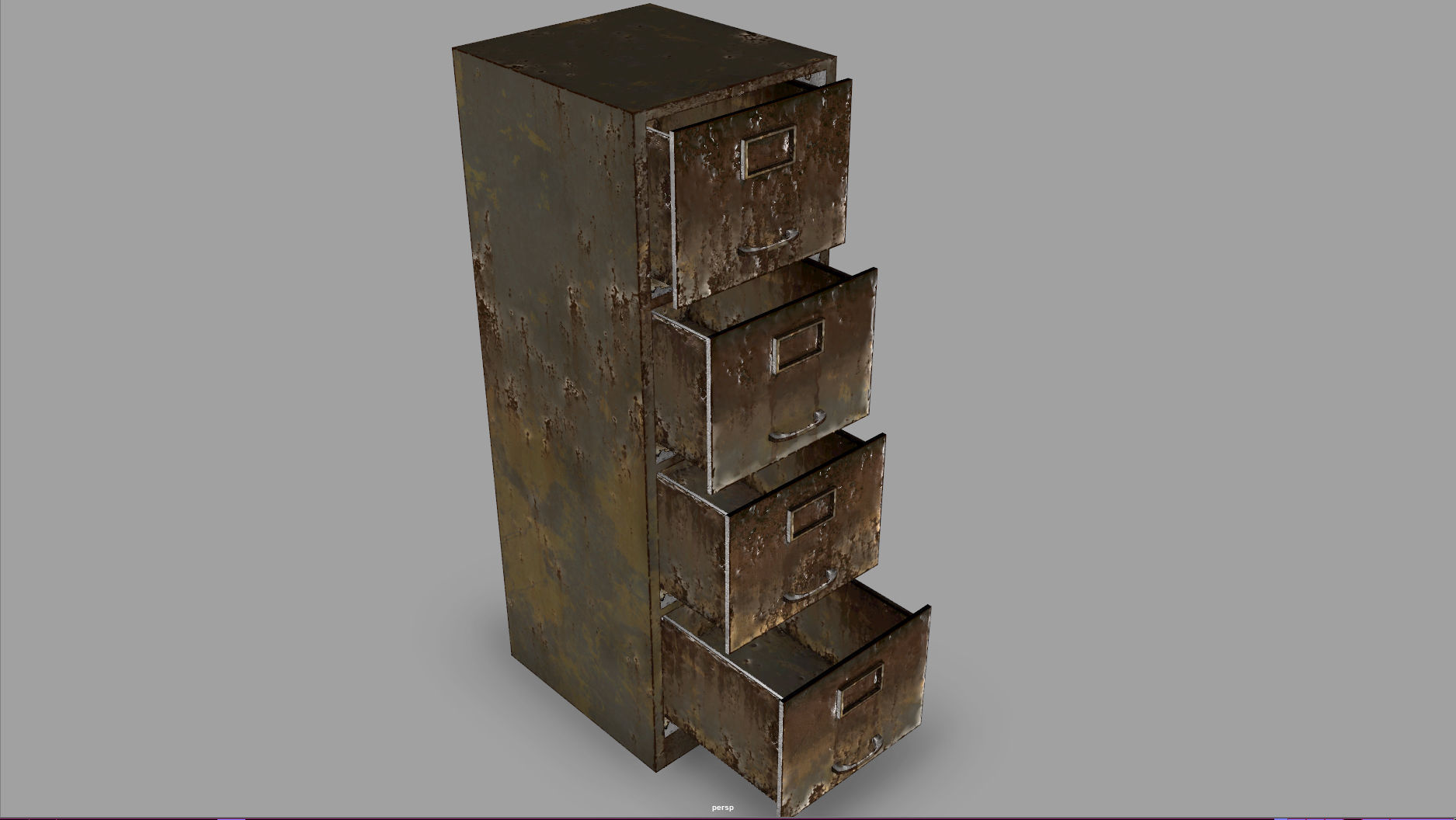 File cabinet - PBR - Game Ready Low-poly 3D model_13