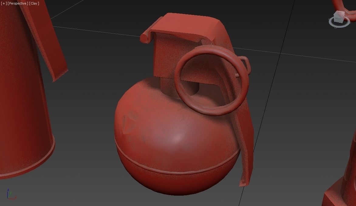 Grenades Pack Collection - M67 - AN-M18 Smoke- AN-M14 - M84 Stun Low-poly 3D model_21