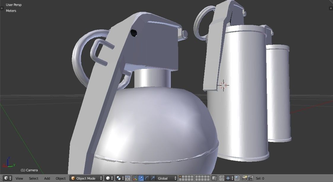 Grenades Pack Collection - M67 - AN-M18 Smoke- AN-M14 - M84 Stun Low-poly 3D model_12