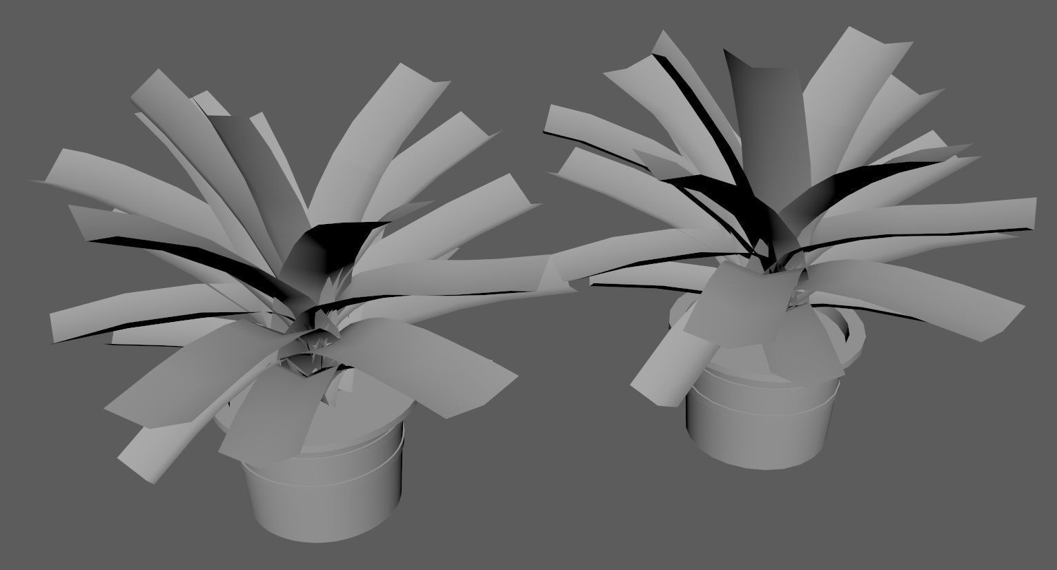 plant in pot Low-poly 3D model_8