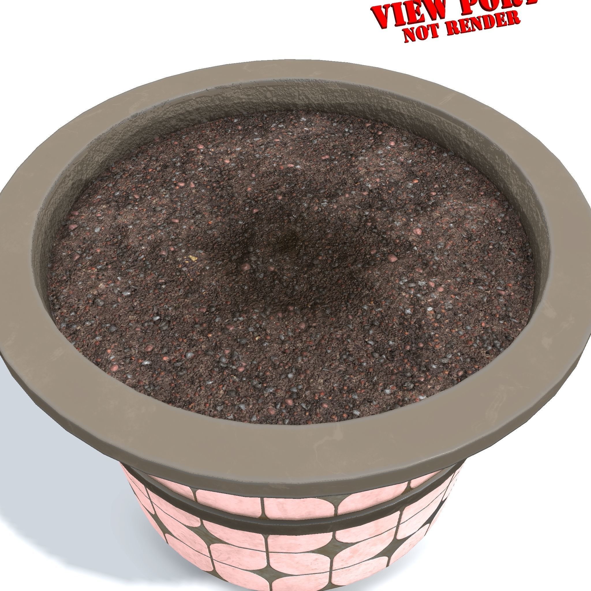 plant in pot Low-poly 3D model_21