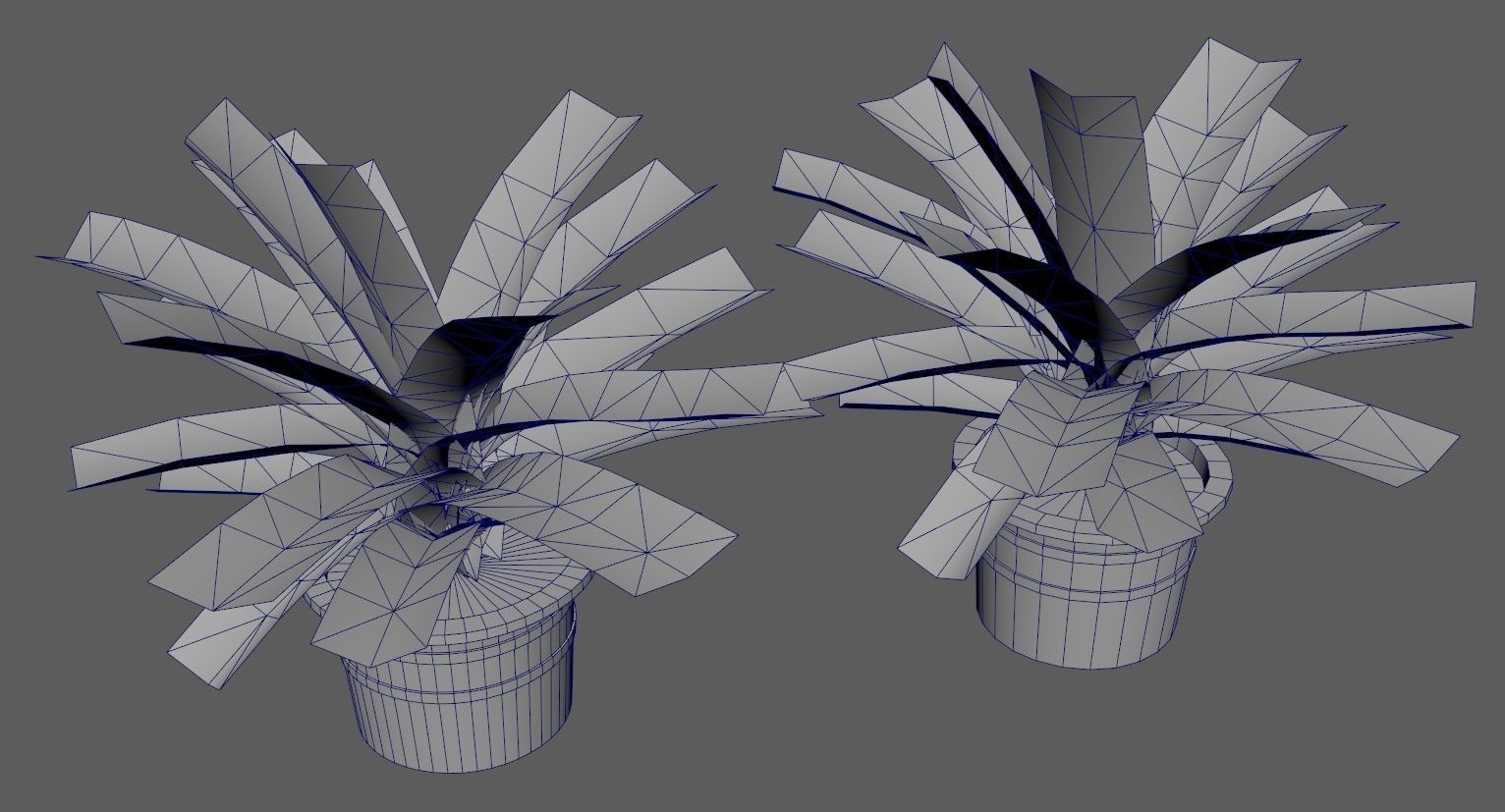 plant in pot Low-poly 3D model_6