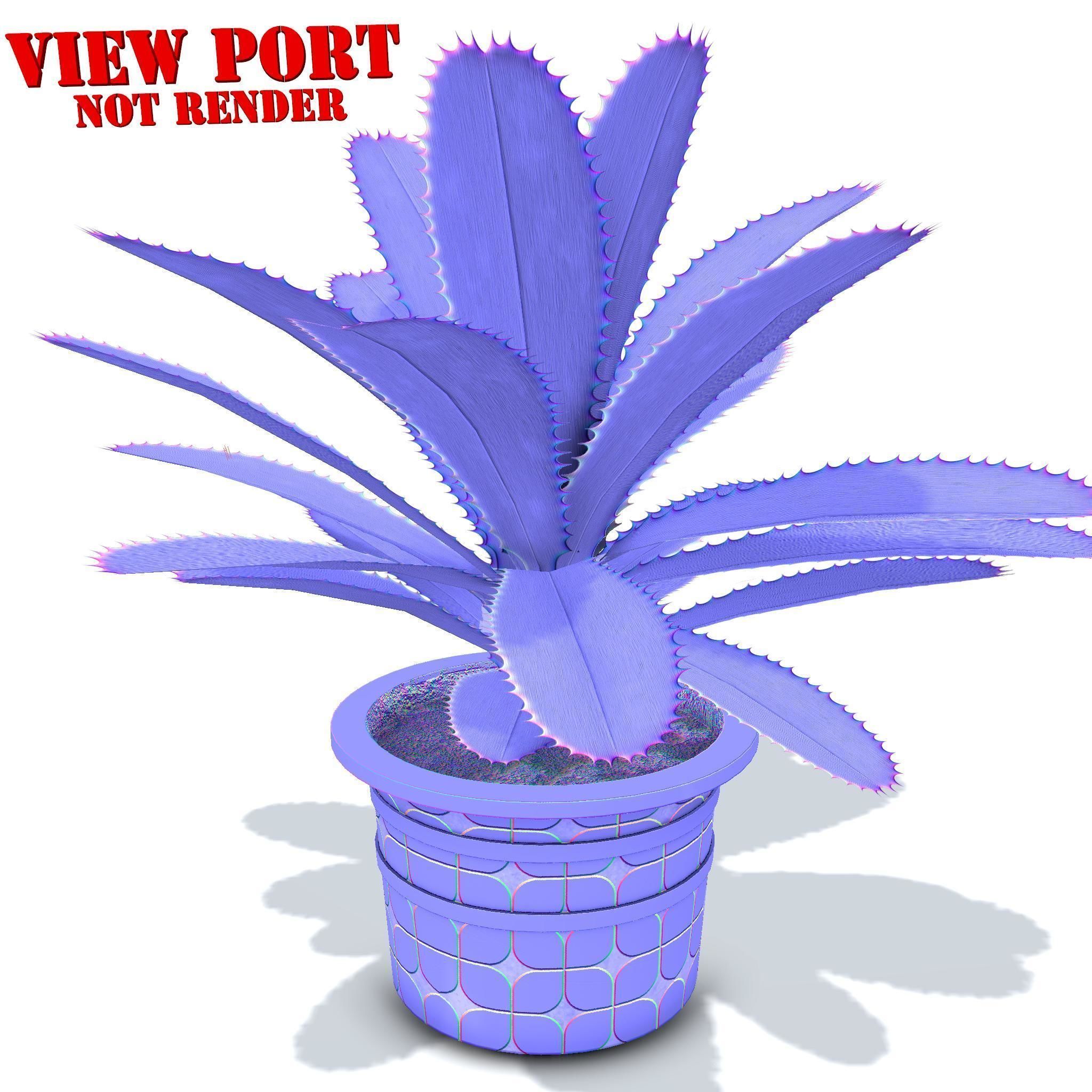 plant in pot Low-poly 3D model_15