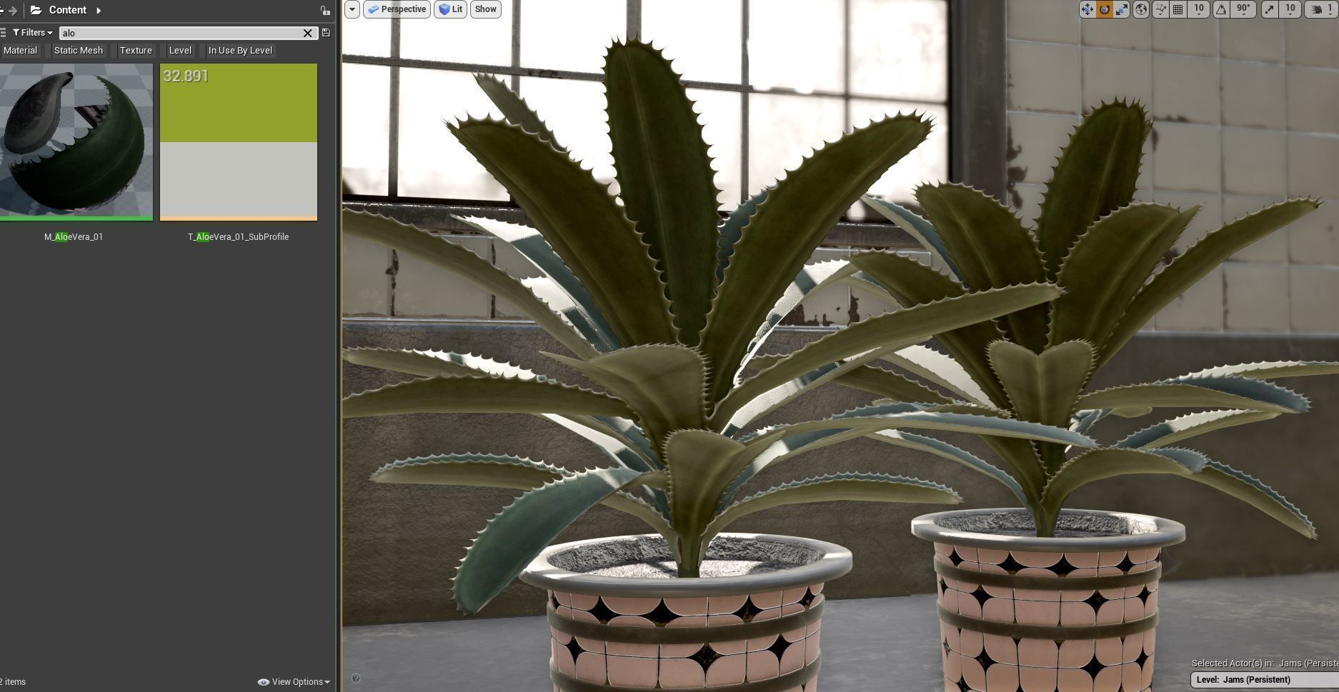 plant in pot Low-poly 3D model_4
