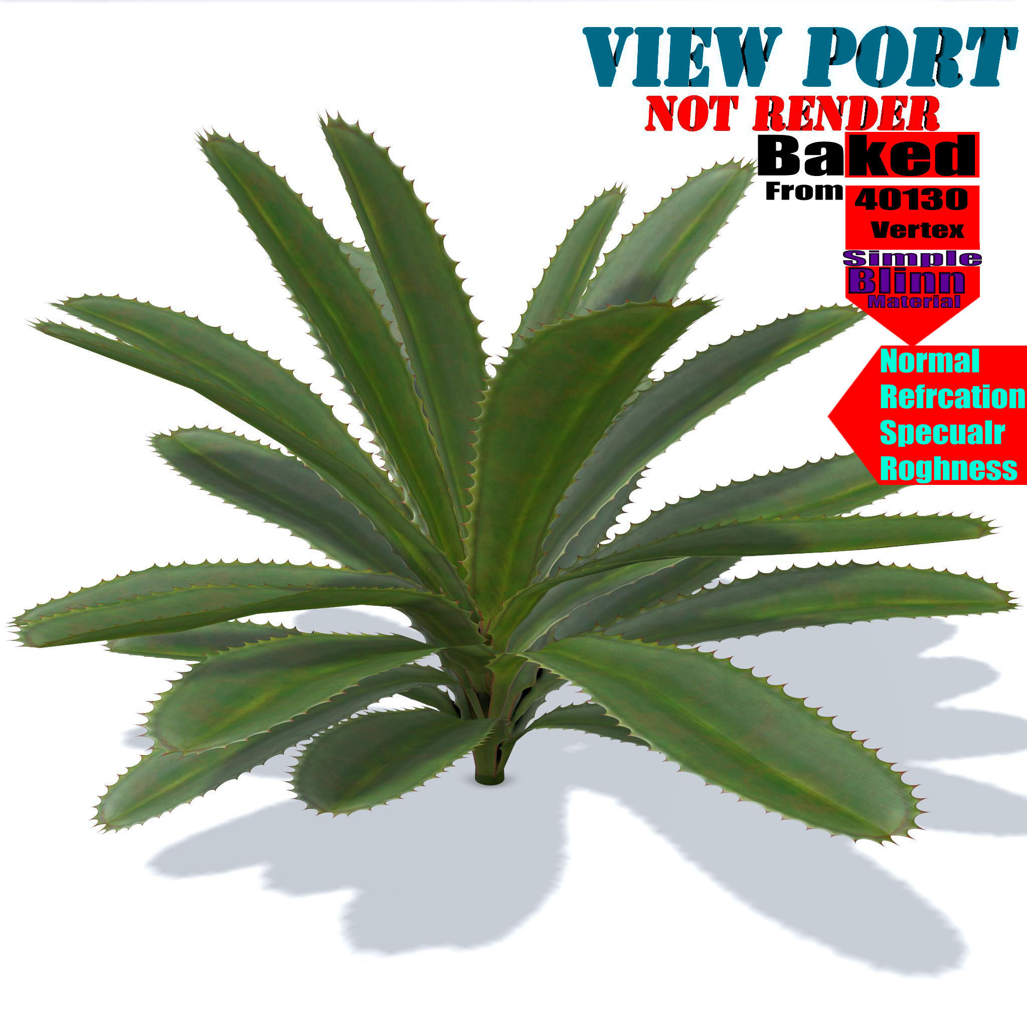 plant in pot Low-poly 3D model_13