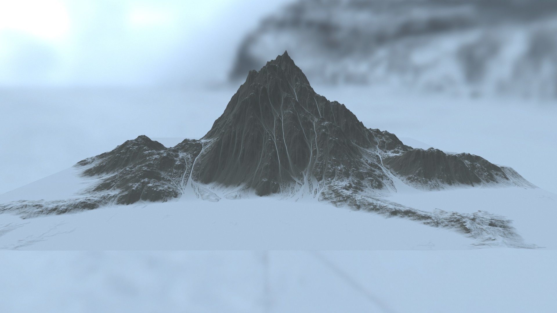 snow mountain 6 Low-poly 3D model_11