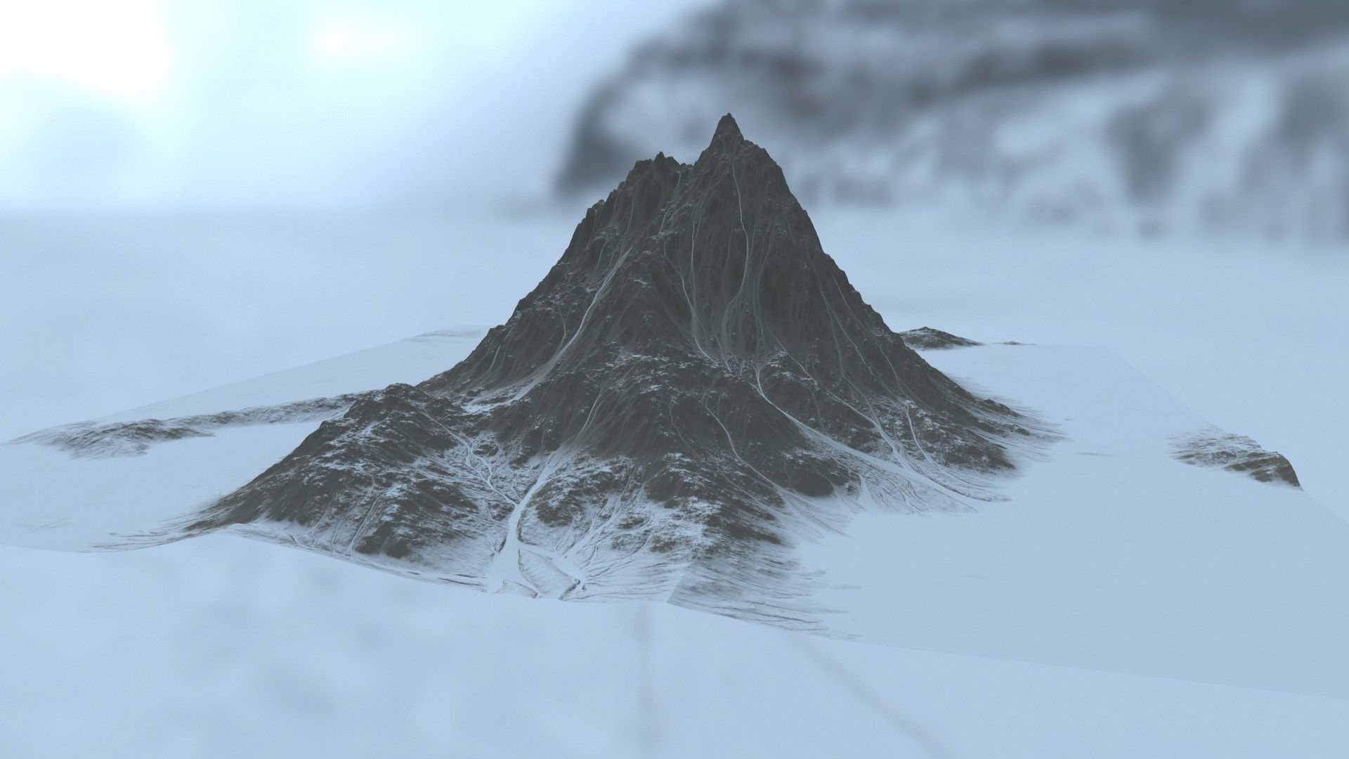 snow mountain 6 Low-poly 3D model_13