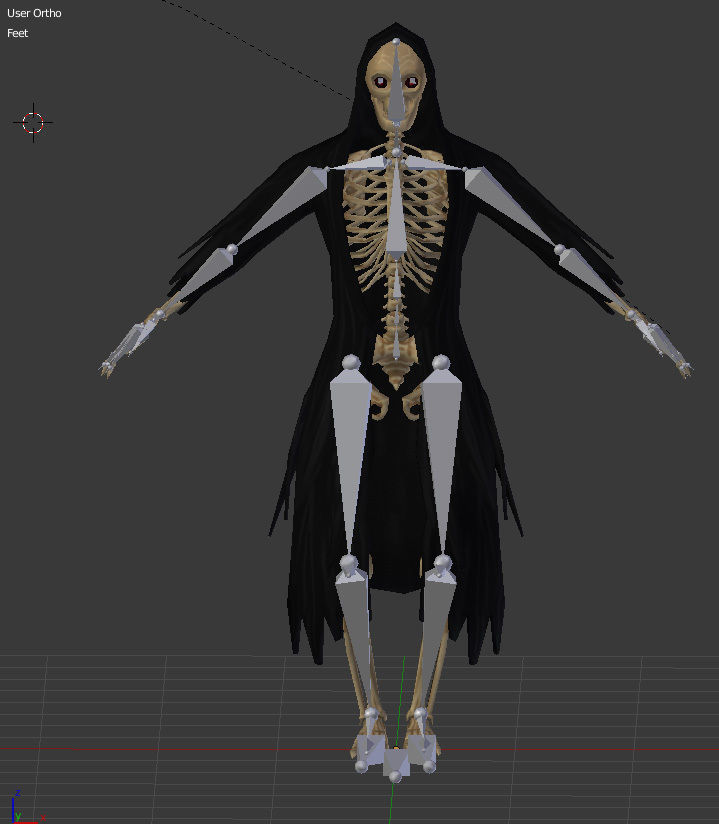 dracon85 Grim Reaper Skeleton Model Low-poly 3D model_10