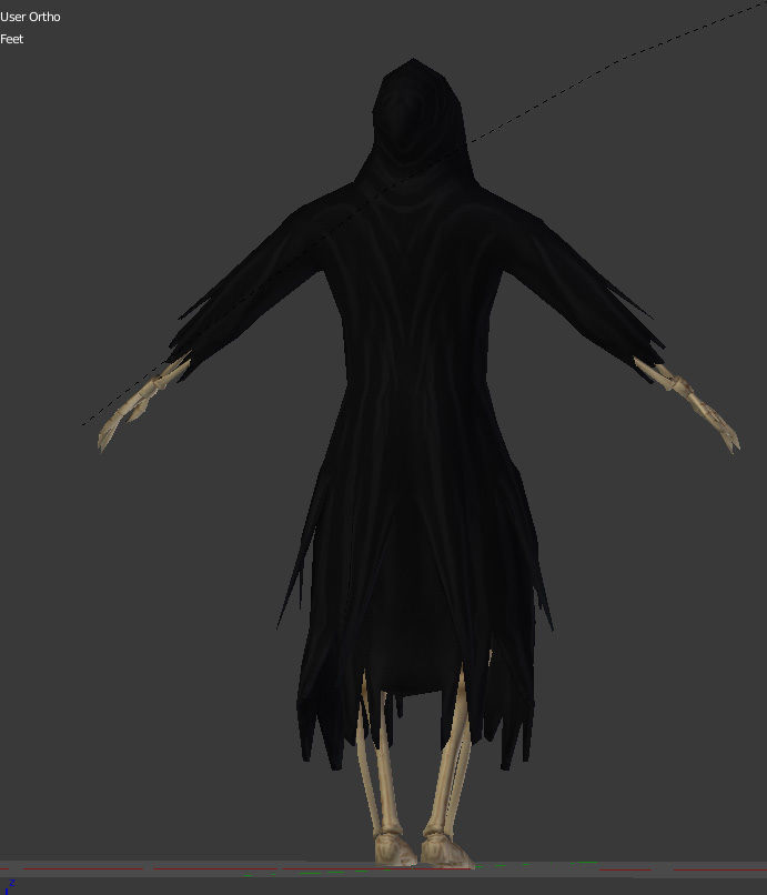 dracon85 Grim Reaper Skeleton Model Low-poly 3D model_5