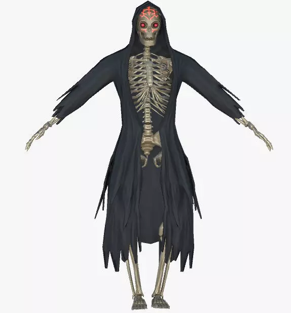dracon85 Grim Reaper Skeleton Model Low-poly 3D model_0